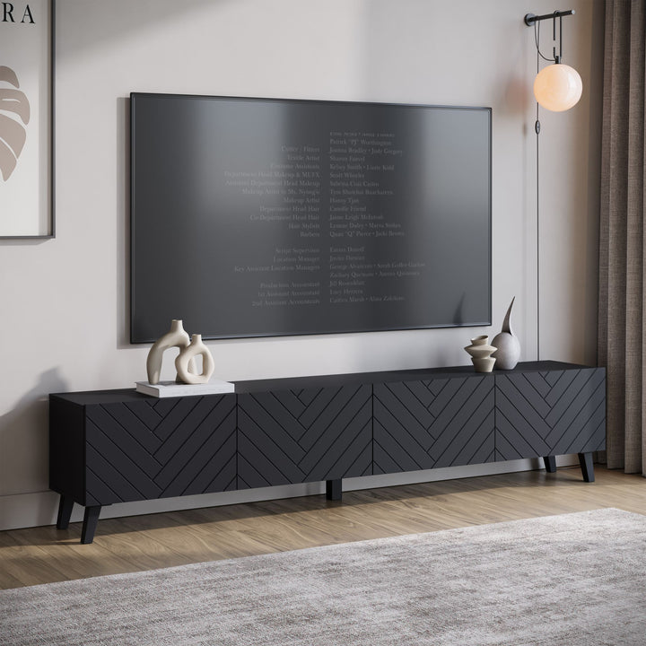 Pulse - TV-Meubel - Zwart - 190 cm
