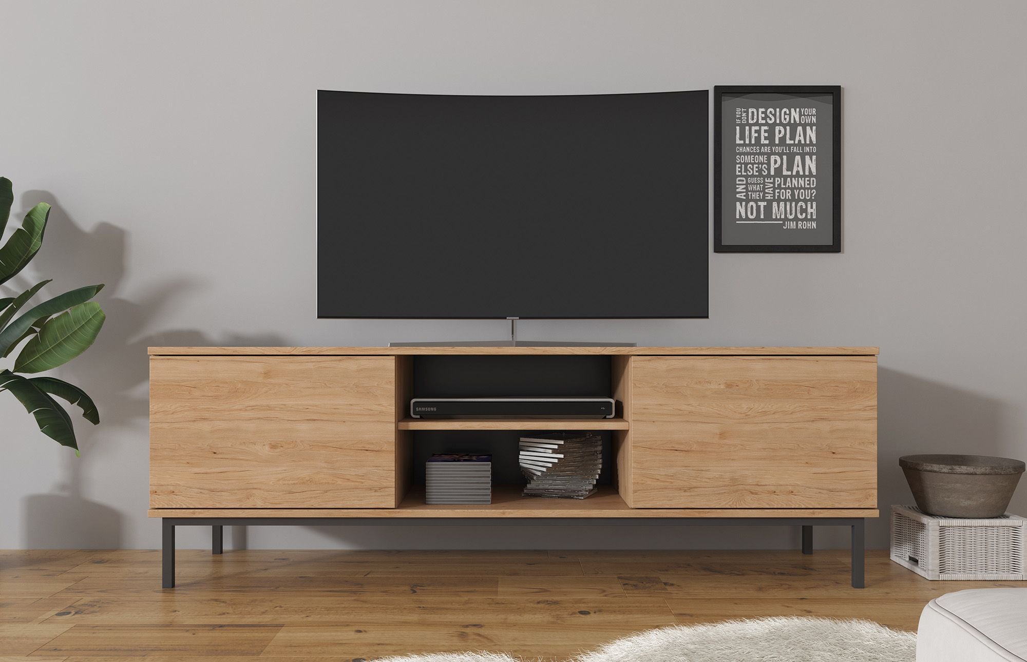 Queen - TV-Meubel - Eiken - 150 cm