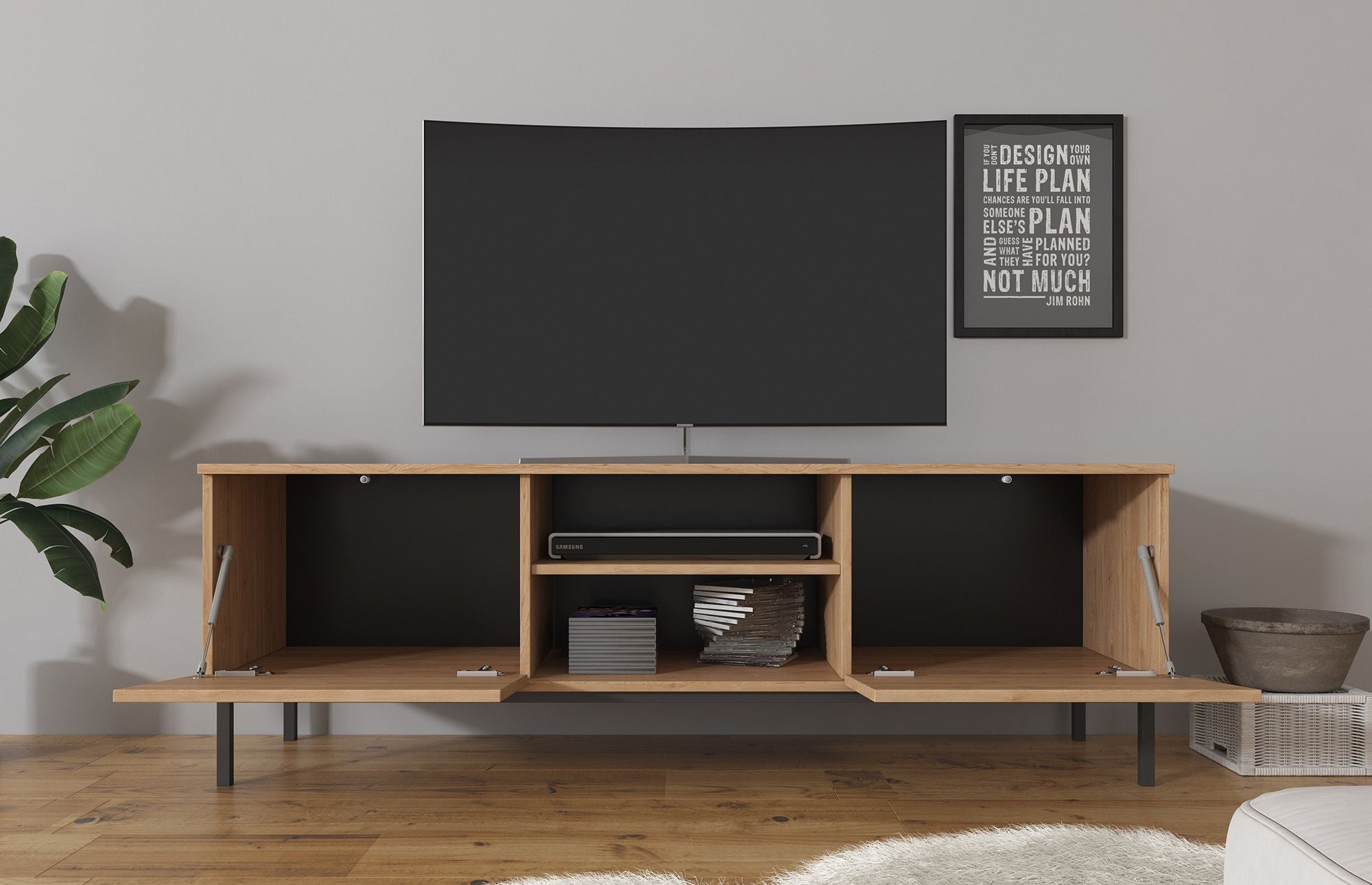 Queen - TV-Meubel - Eiken - 150 cm