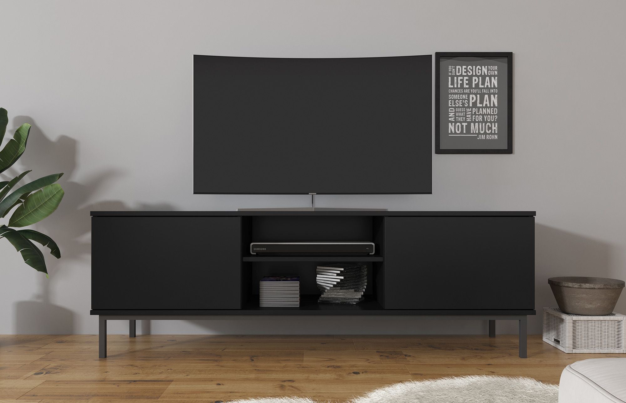 Queen - TV-Meubel - Zwart - 150 cm