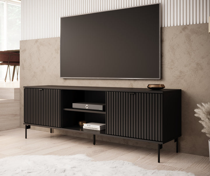 Silvona met 2 deuren - TV-Meubel - Zwart - 163 cm