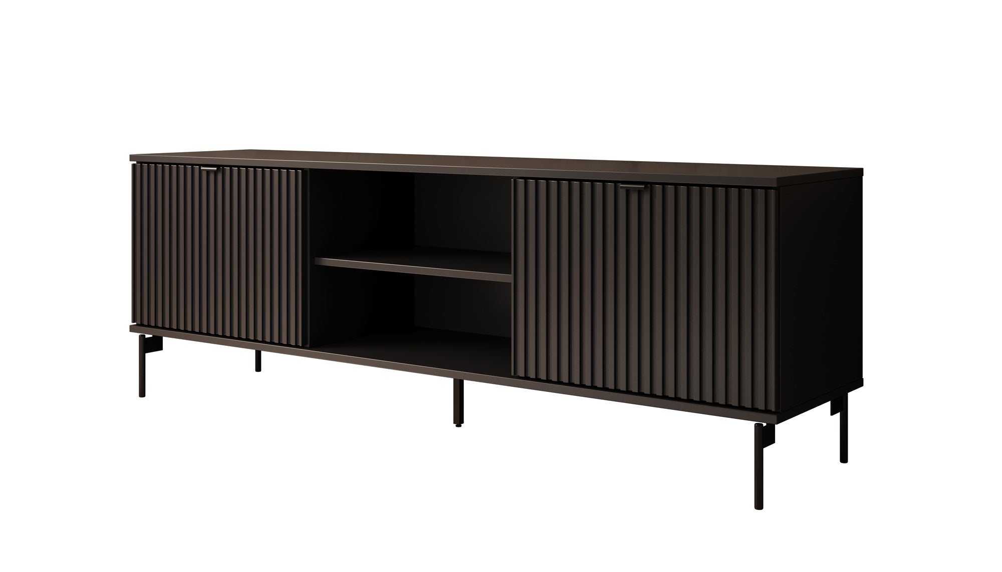 Silvona met 2 deuren - TV-Meubel - Zwart - 163 cm
