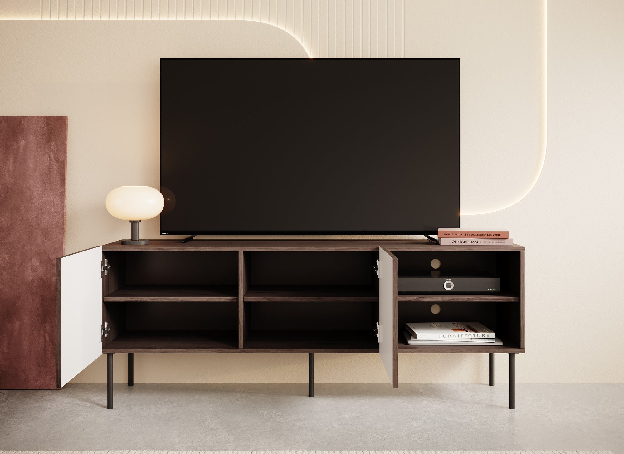 Tartagal - TV-Meubel - Donkerbruin eiken - 150 cm