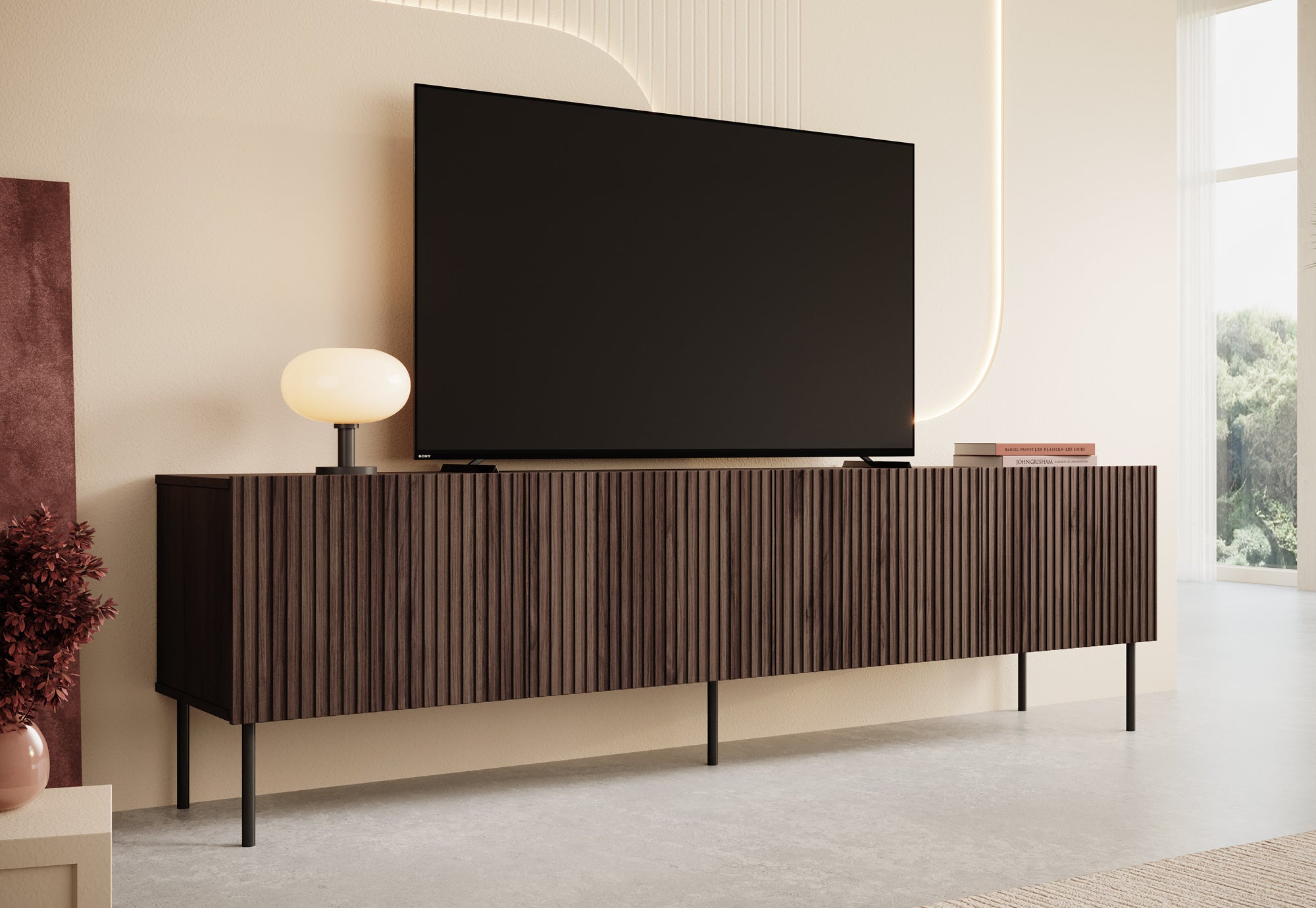 Tartagal - TV-Meubel - Donkerbruin eiken - 200 cm