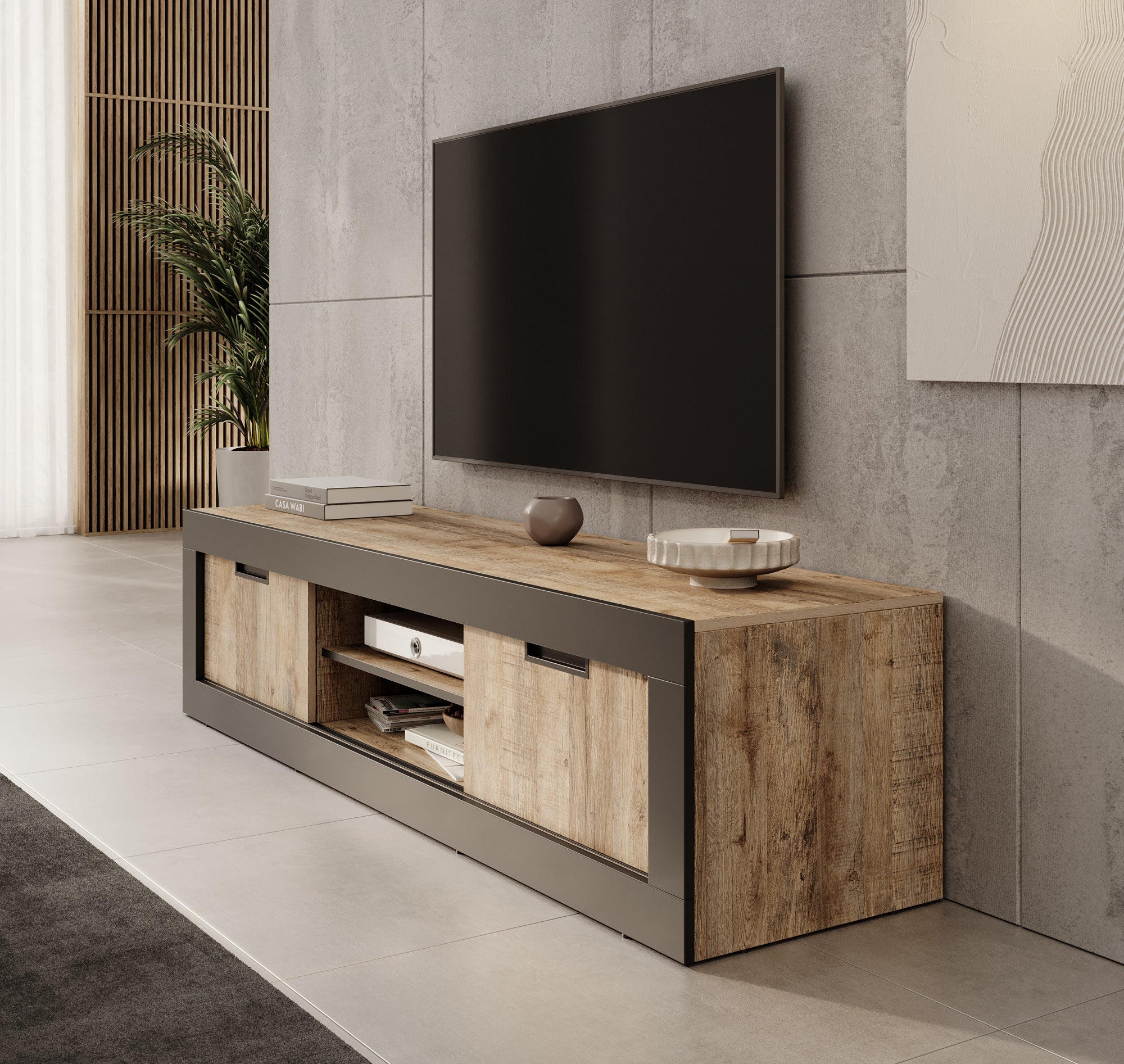 Trinidad - TV-Meubel met 2 deuren - Eiken - 180 cm