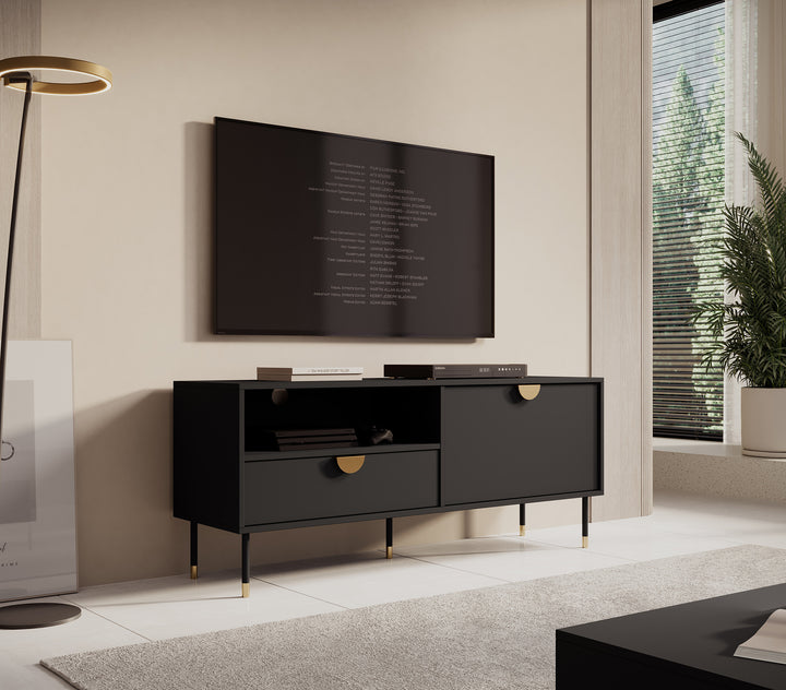 Veerle - TV-Meubel - Zwart - 140 cm