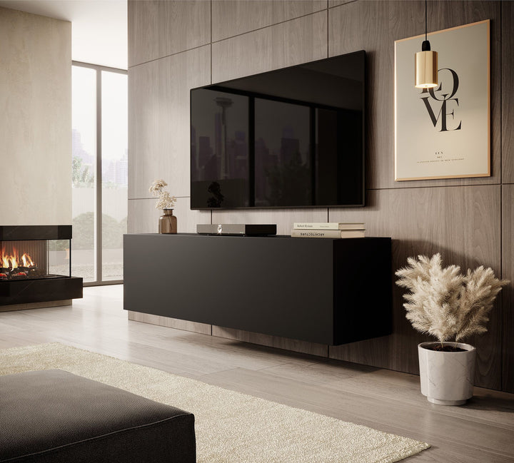Venica - TV-Meubel - Mat zwart  - 140 cm