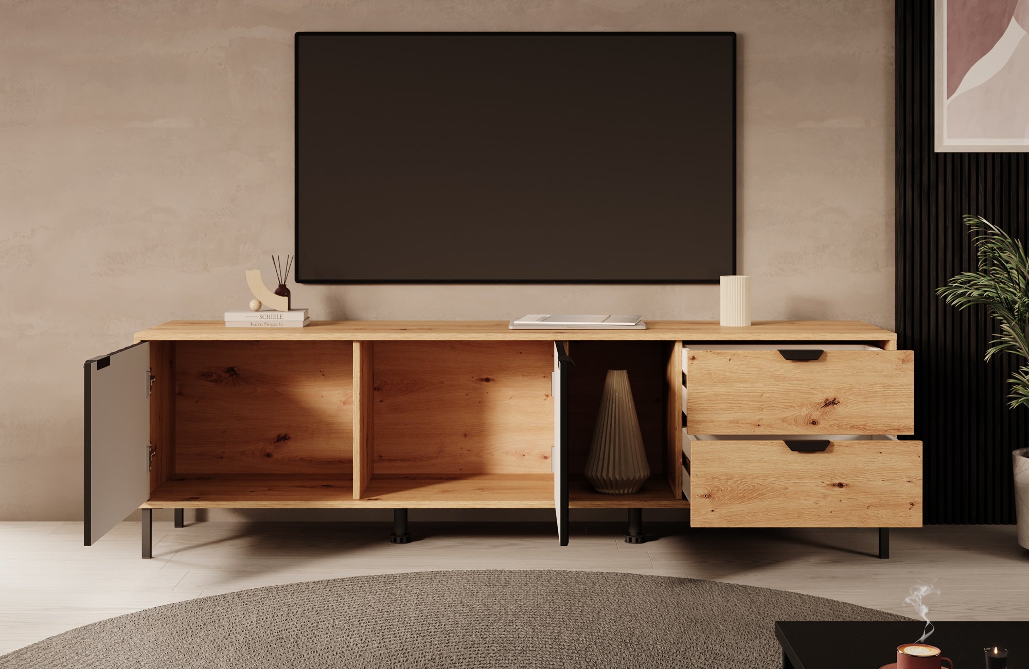 Vic - TV-Meubel - Eiken - 183 cm