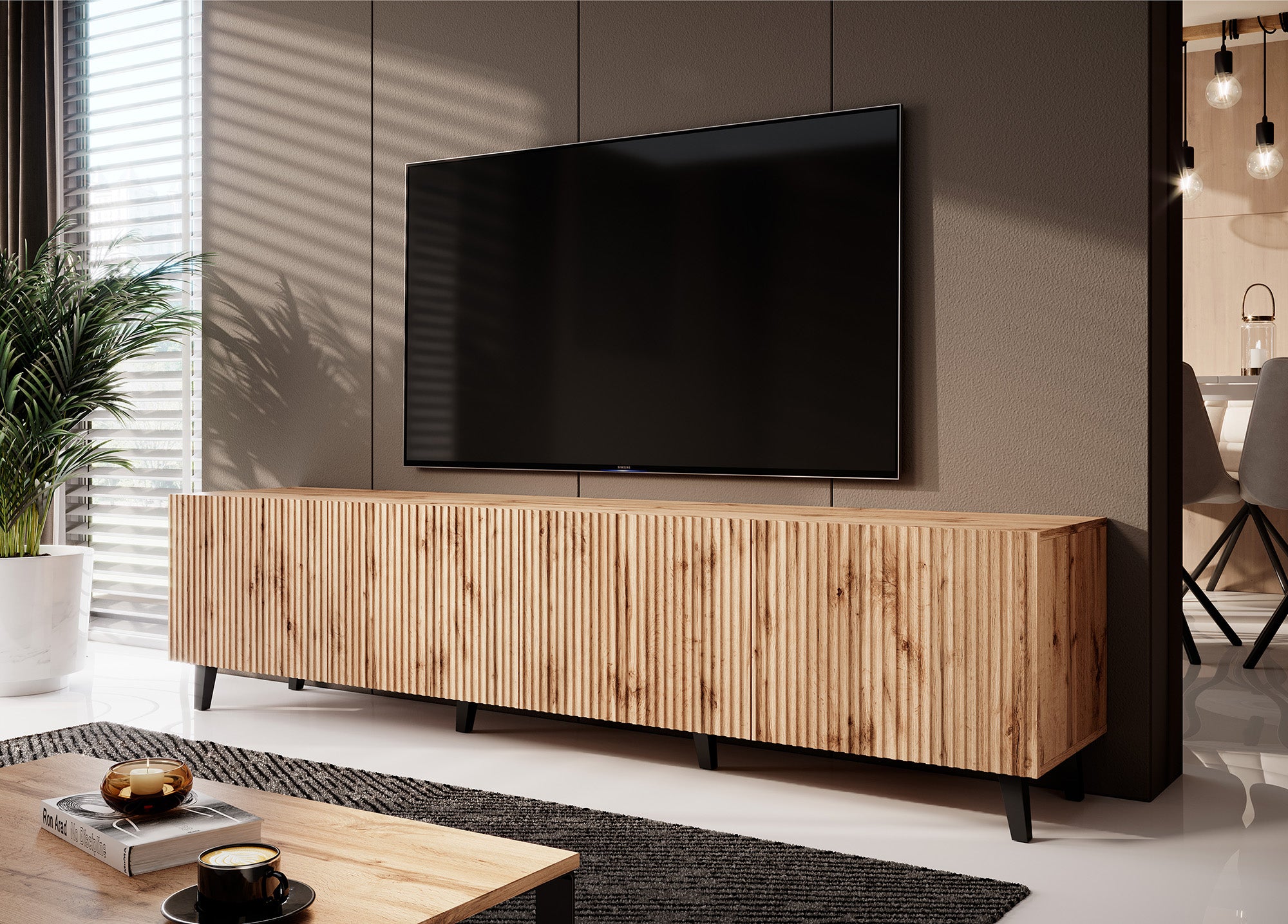 Vintar - TV-Meubel - Eiken  - 201 cm