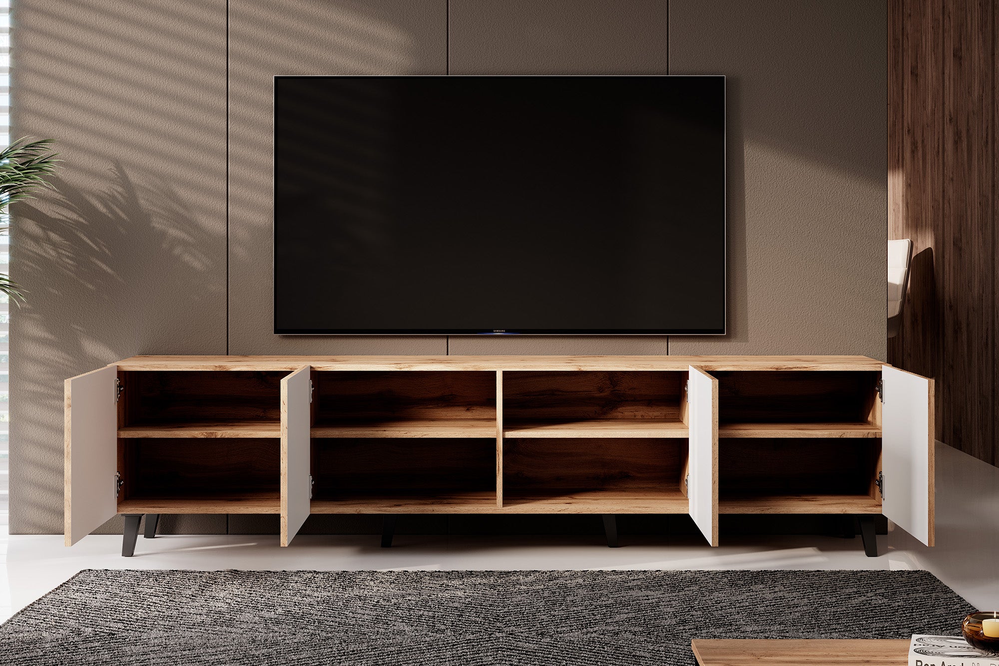 Vintar - TV-Meubel - Eiken  - 201 cm