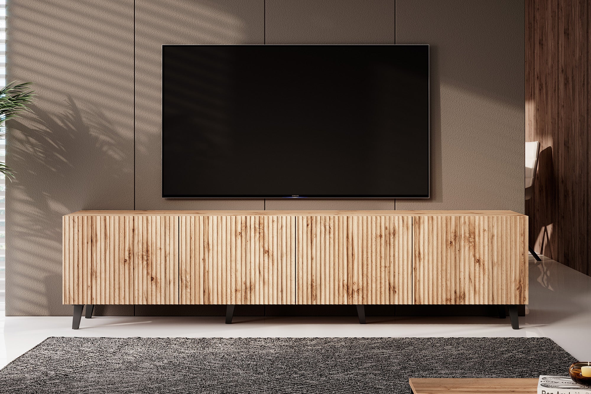 Vintar - TV-Meubel - Eiken  - 201 cm