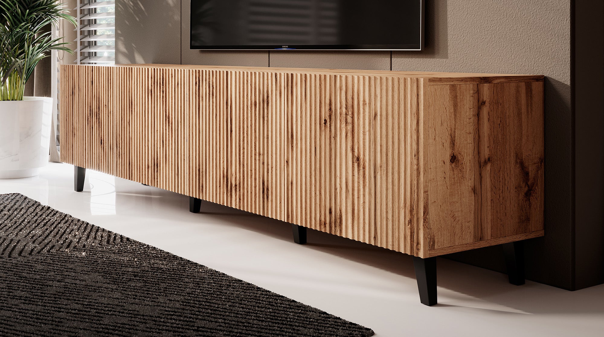 Vintar - TV-Meubel - Eiken  - 201 cm