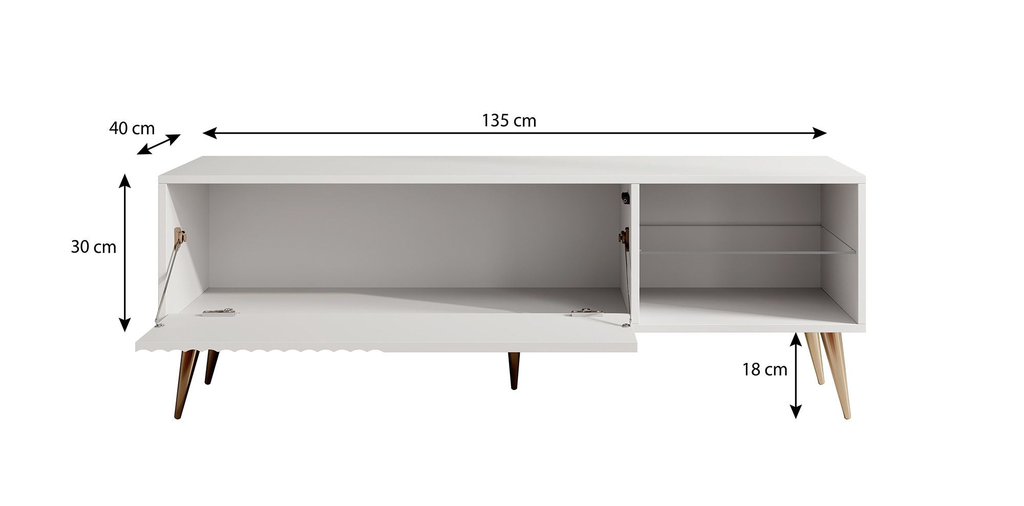 Winq - TV-Meubel - Antraciet - 135 cm