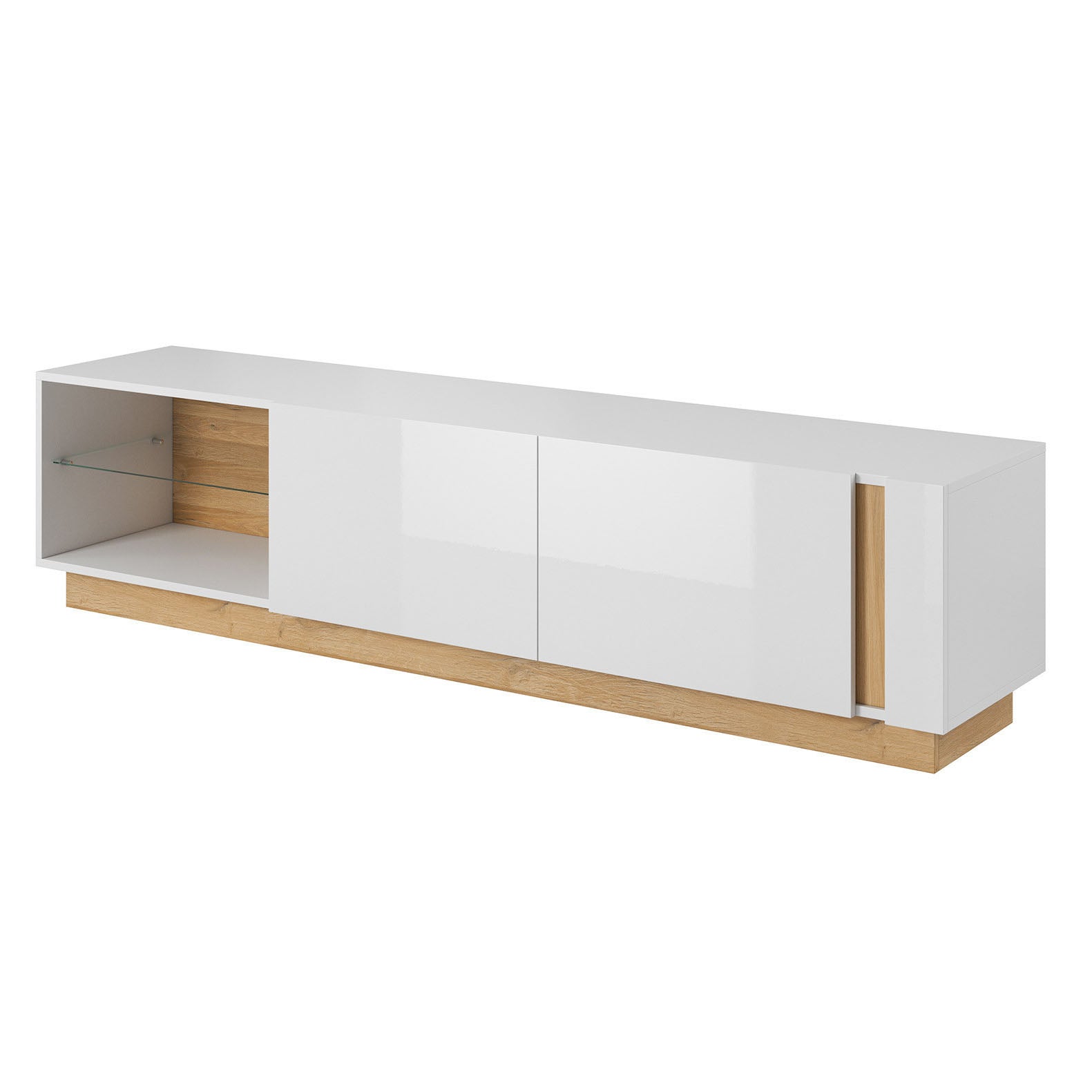 Ashley - TV-Meubel - Wit/eiken - 187 cm