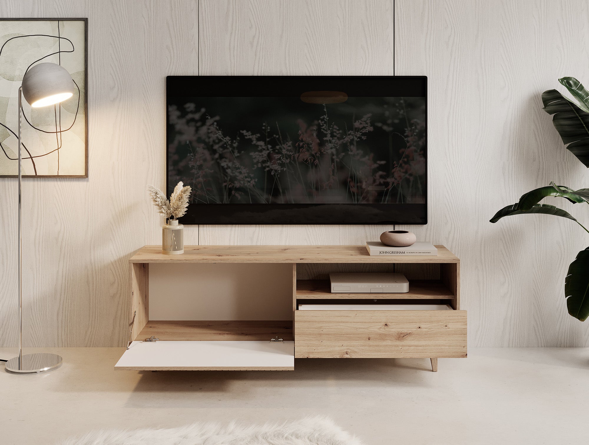 Fuzeta - TV-Meubel - Eiken - 152 cm