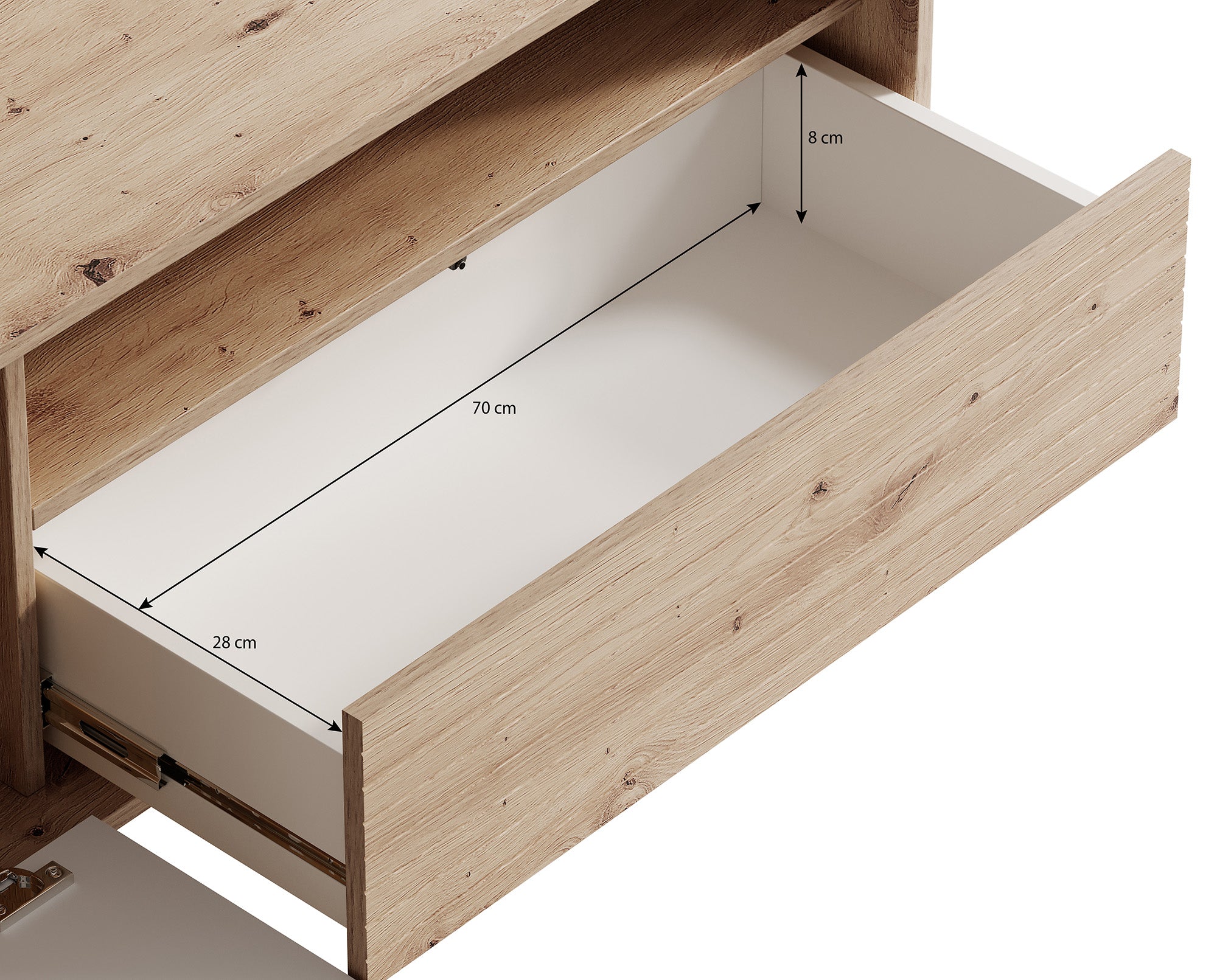 Fuzeta - TV-Meubel - Eiken - 152 cm
