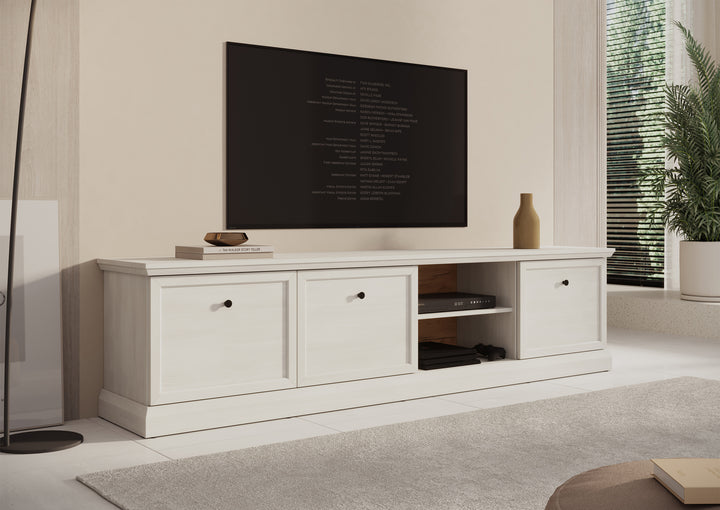 Leroy - TV-Meubel - Wit eiken - 206 cm