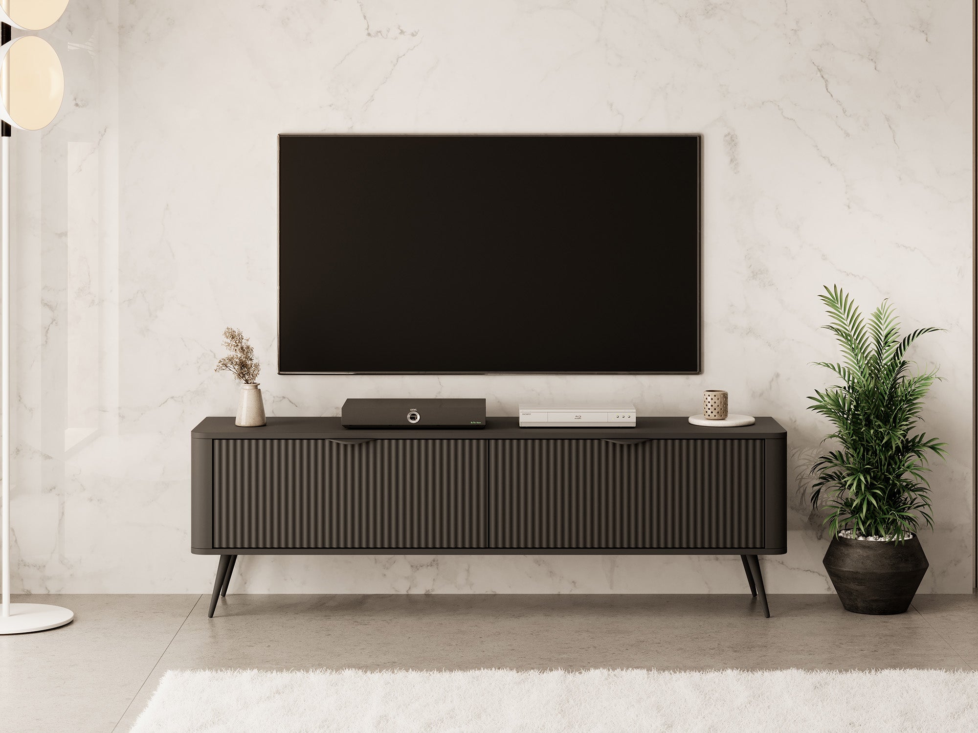 Lima - TV-Meubel - Zwart - 163 cm
