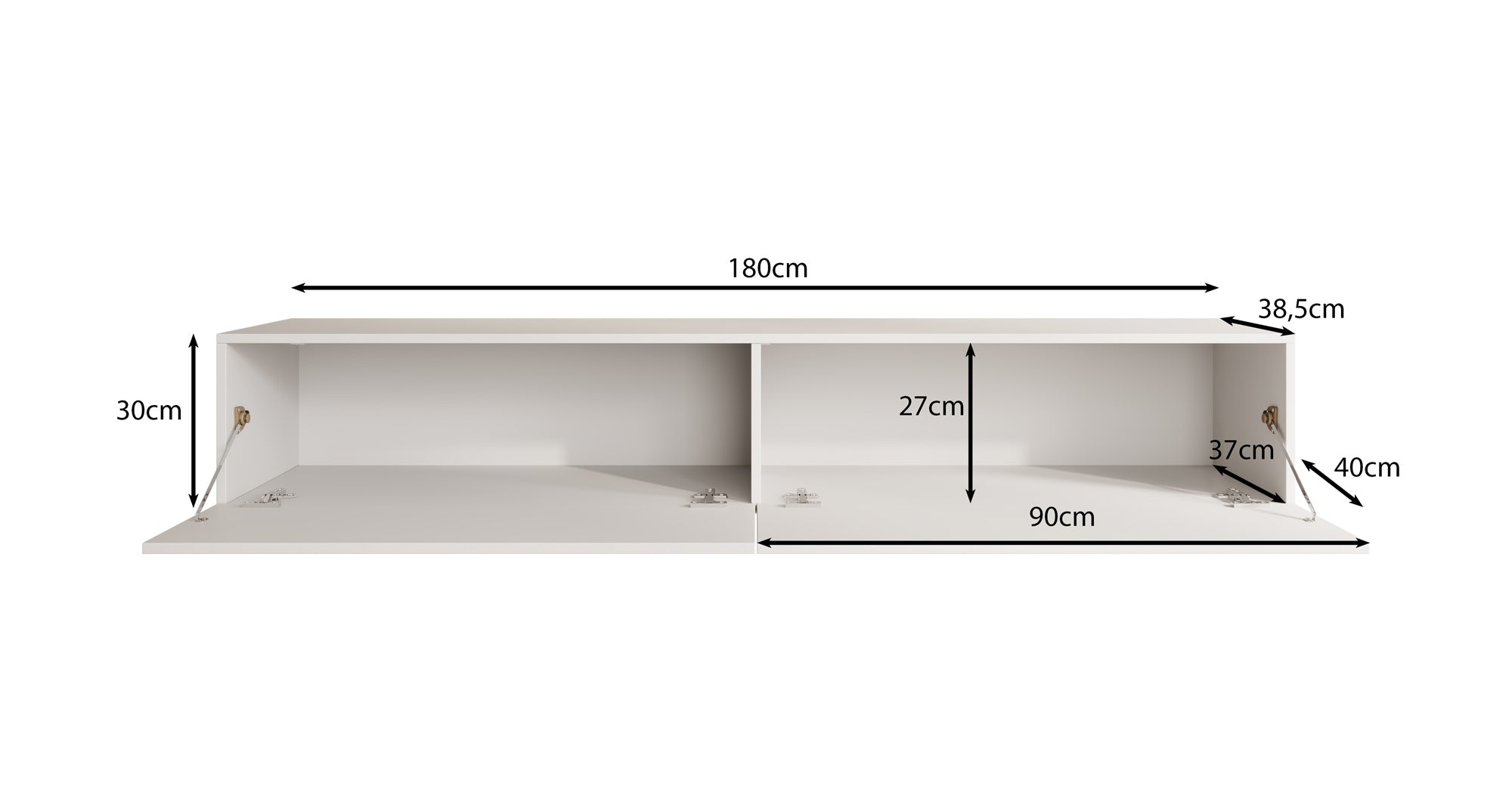 Palm - TV-Meubel - Mat zwart - 180 cm