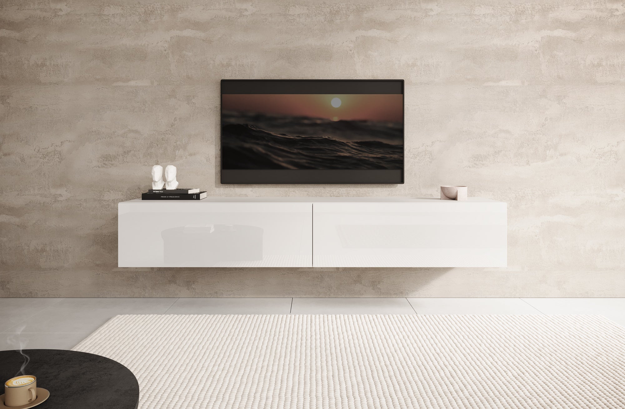 Palm - TV-Meubel - Wit - 180 cm