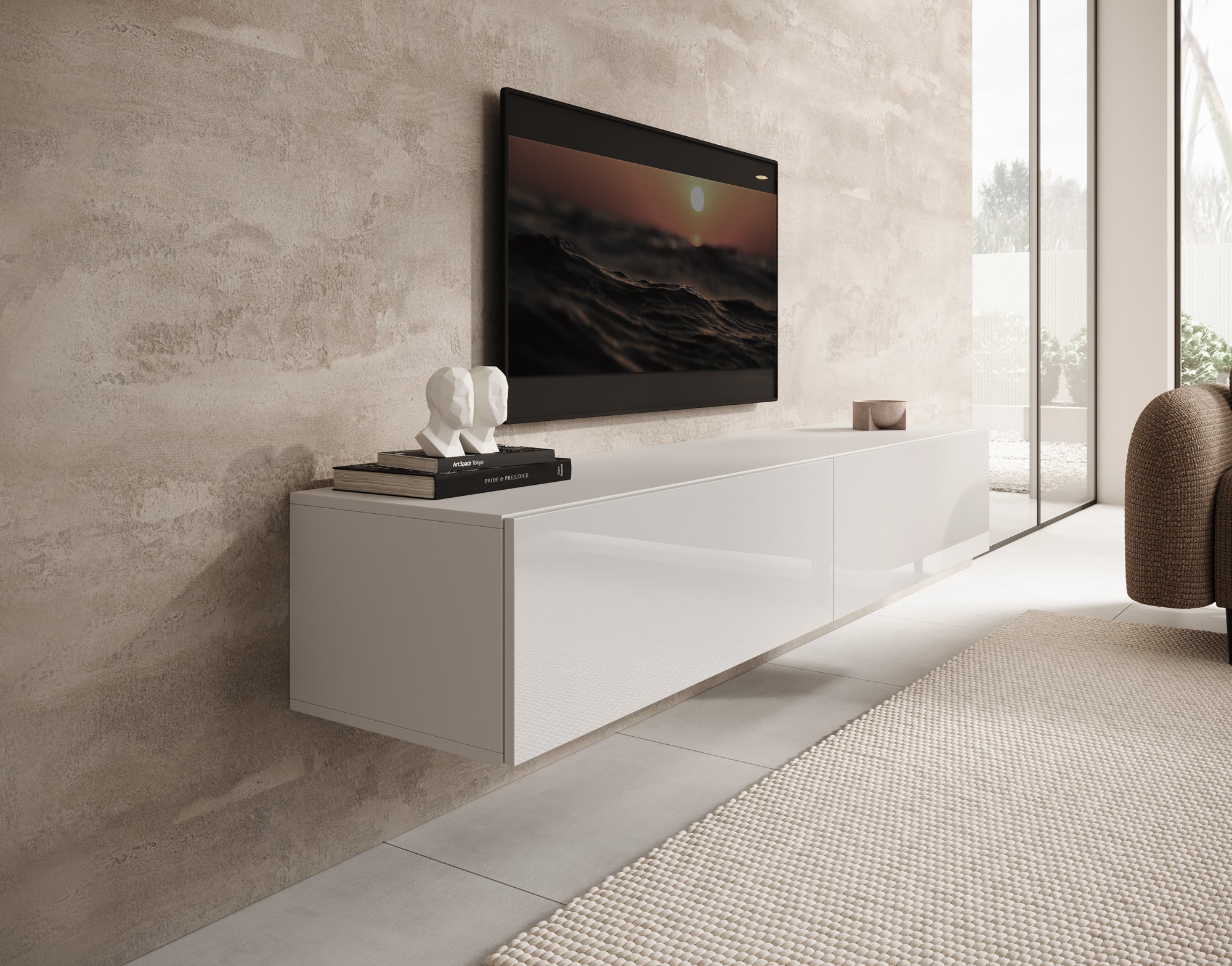 Palm - TV-Meubel - Wit - 180 cm