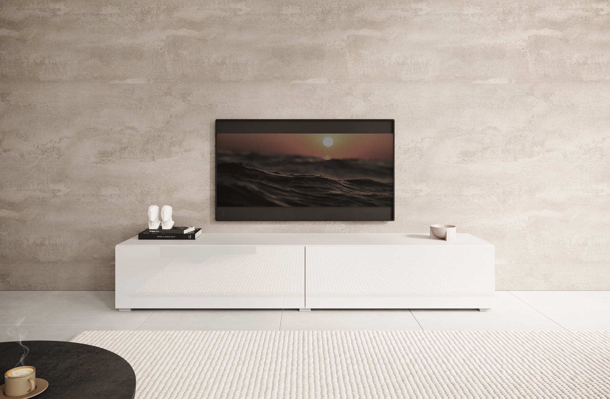 Palm - TV-Meubel - Wit - 180 cm