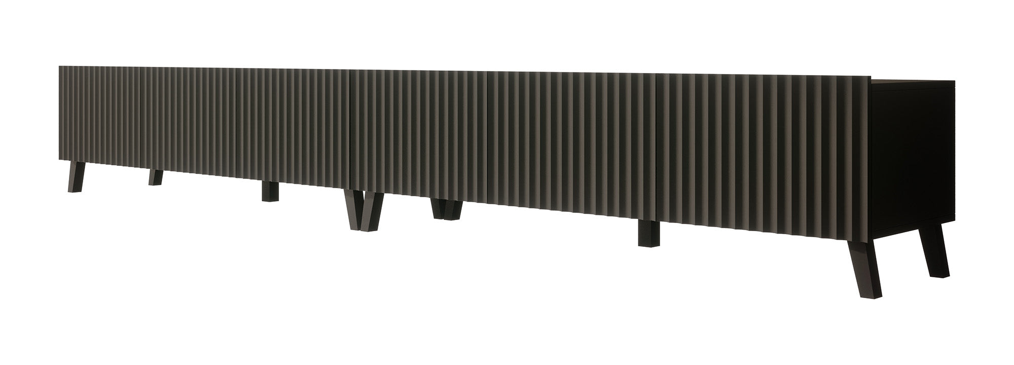 Pepinos 2 - TV-Meubel - Mat zwart - 300 cm