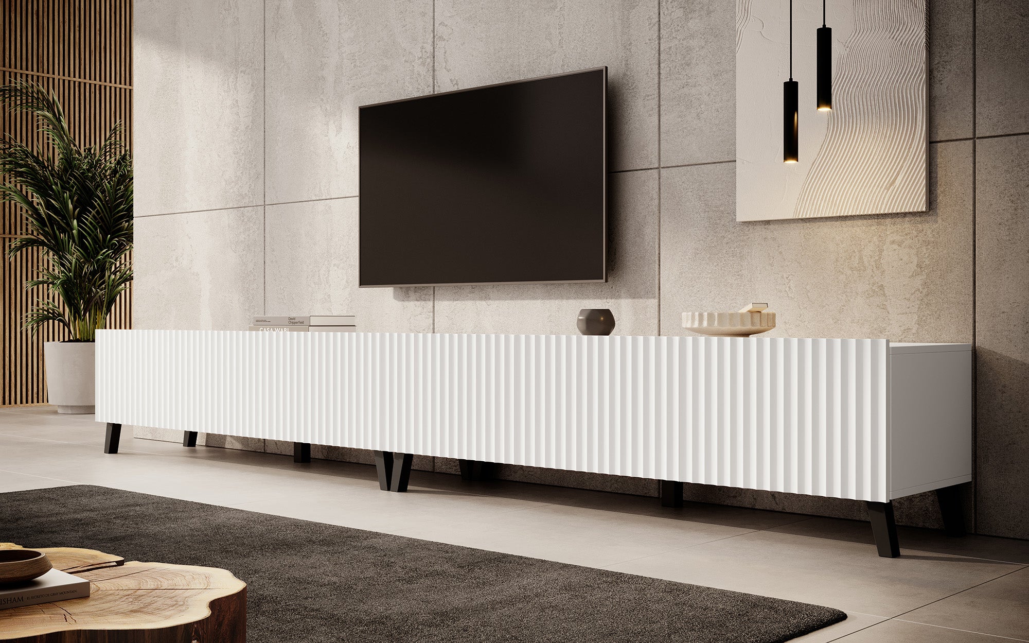 Pepinos 2 - TV-Meubel - Wit - 300 cm