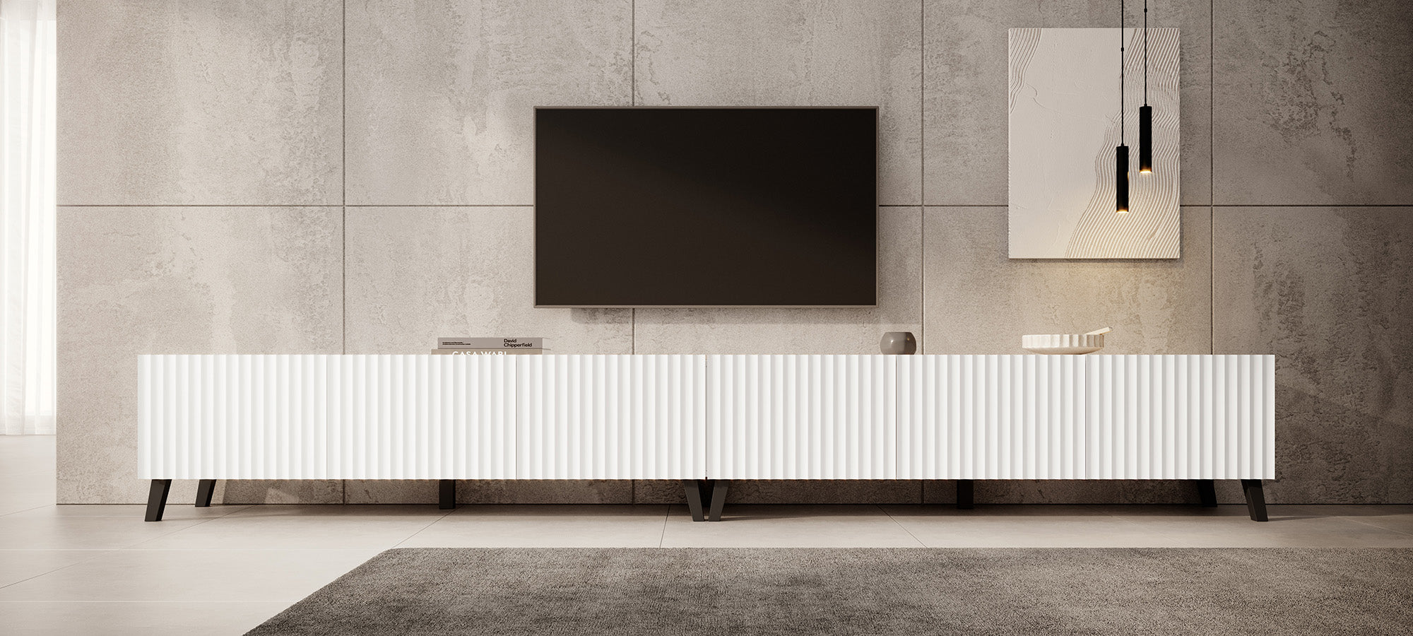 Pepinos 2 - TV-Meubel - Wit - 300 cm