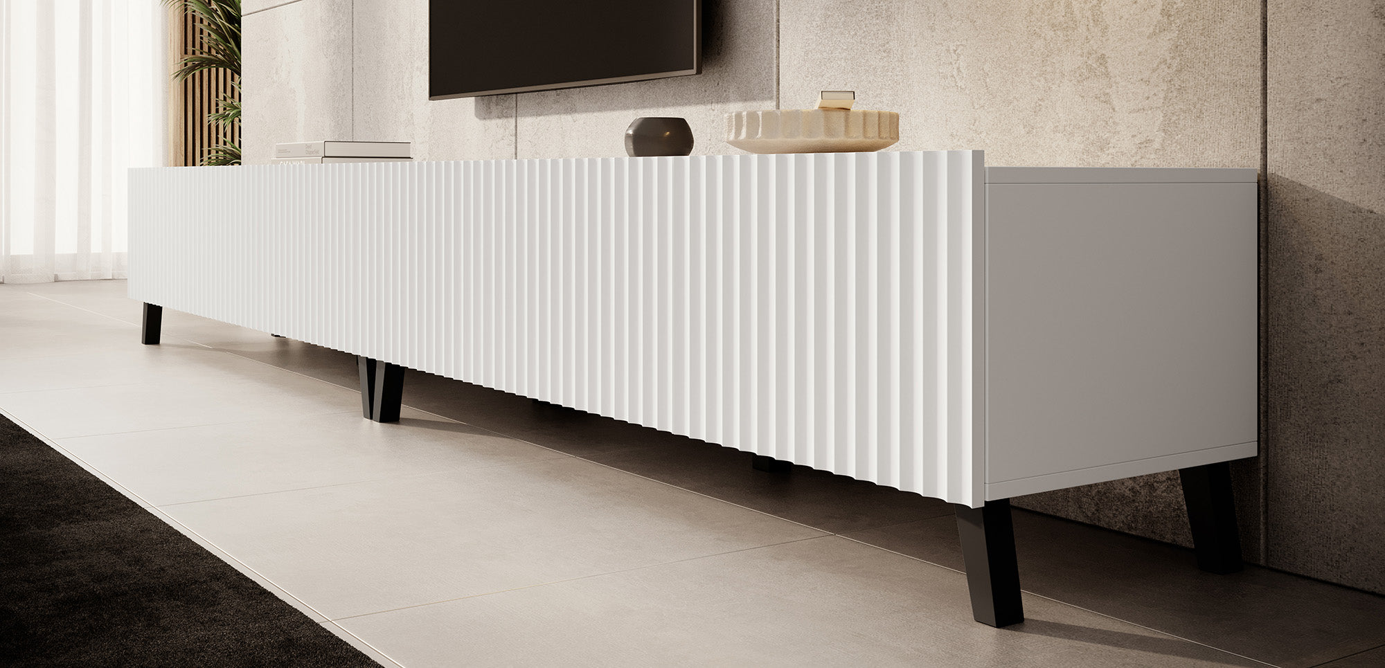 Pepinos 2 - TV-Meubel - Wit - 300 cm