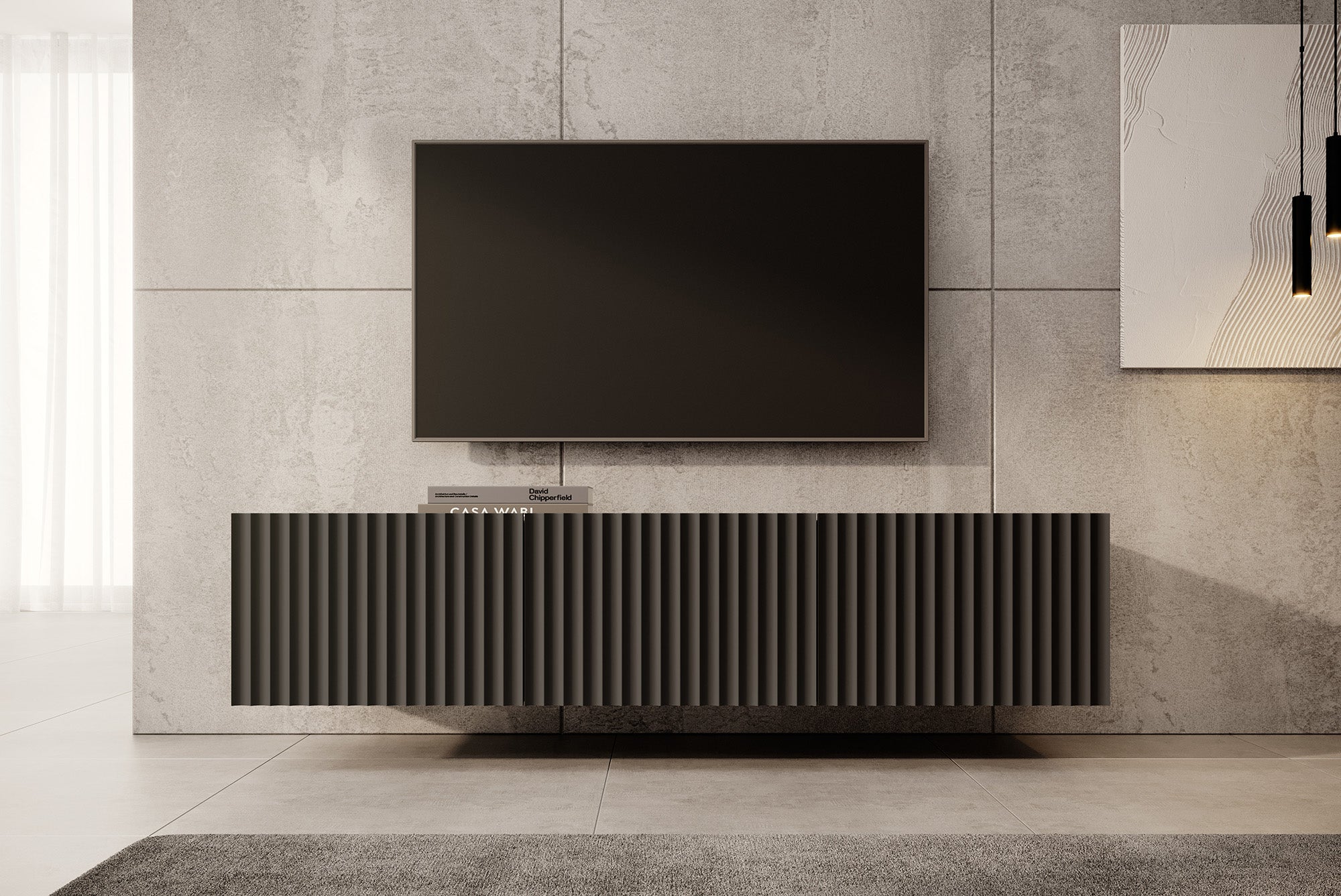 Pepinos - TV-Meubel - Mat zwart - 150 cm