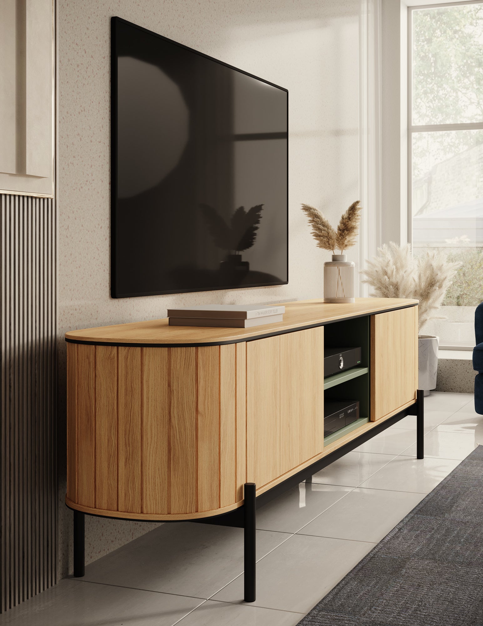 Royale - TV-Meubel met 2 deuren - Eiken  - 200 cm