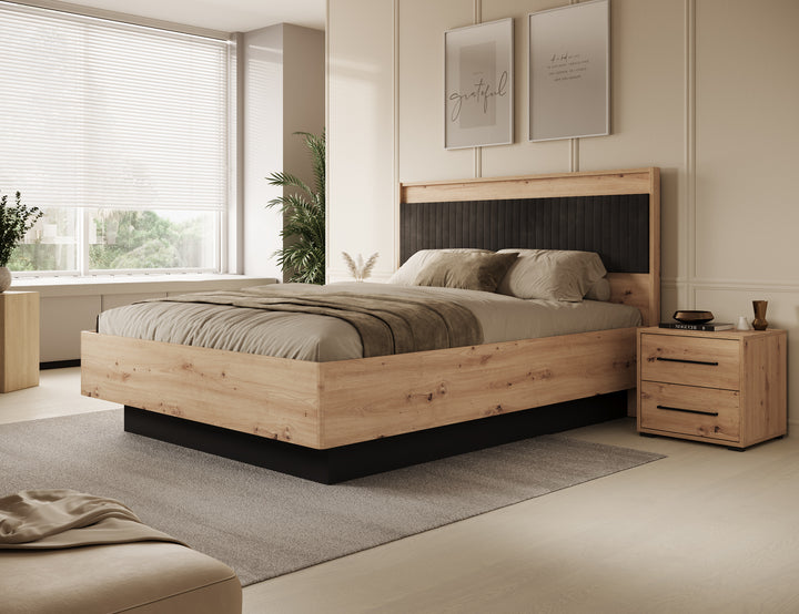 Adyson 2 - Tweepersoonsbed - Eiken - 160x200 cm