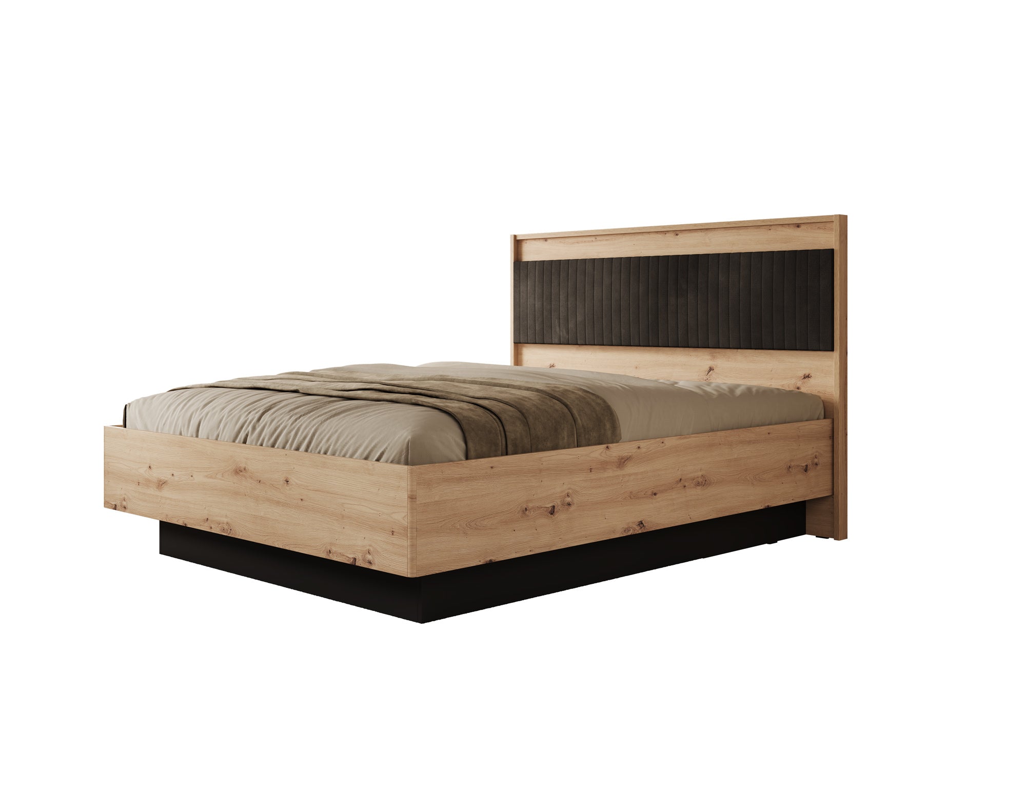 Adyson 2 - Tweepersoonsbed - Eiken - 160x200 cm