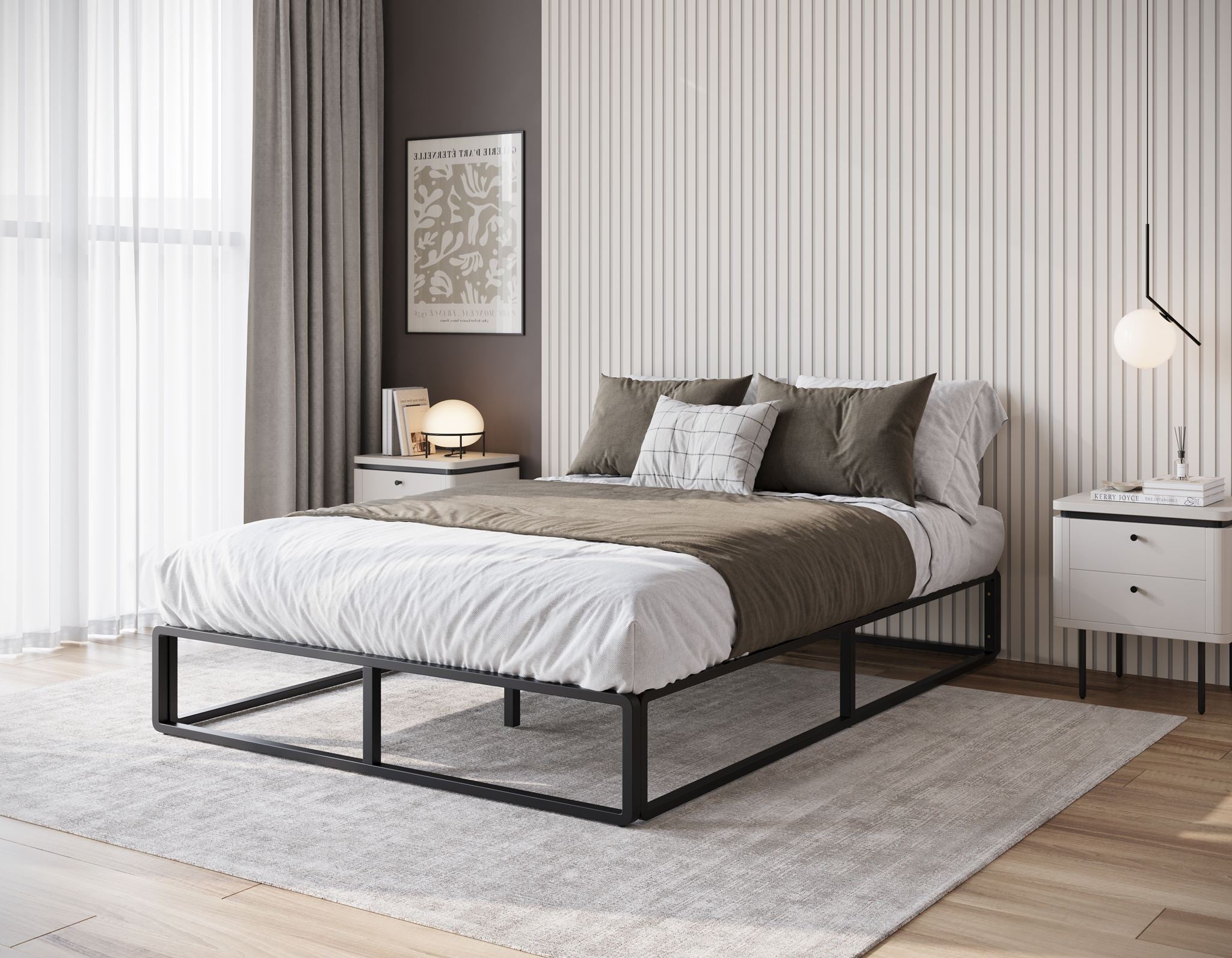 Andrea - Tweepersoonsbed - Metaal zwart - 140x200 cm