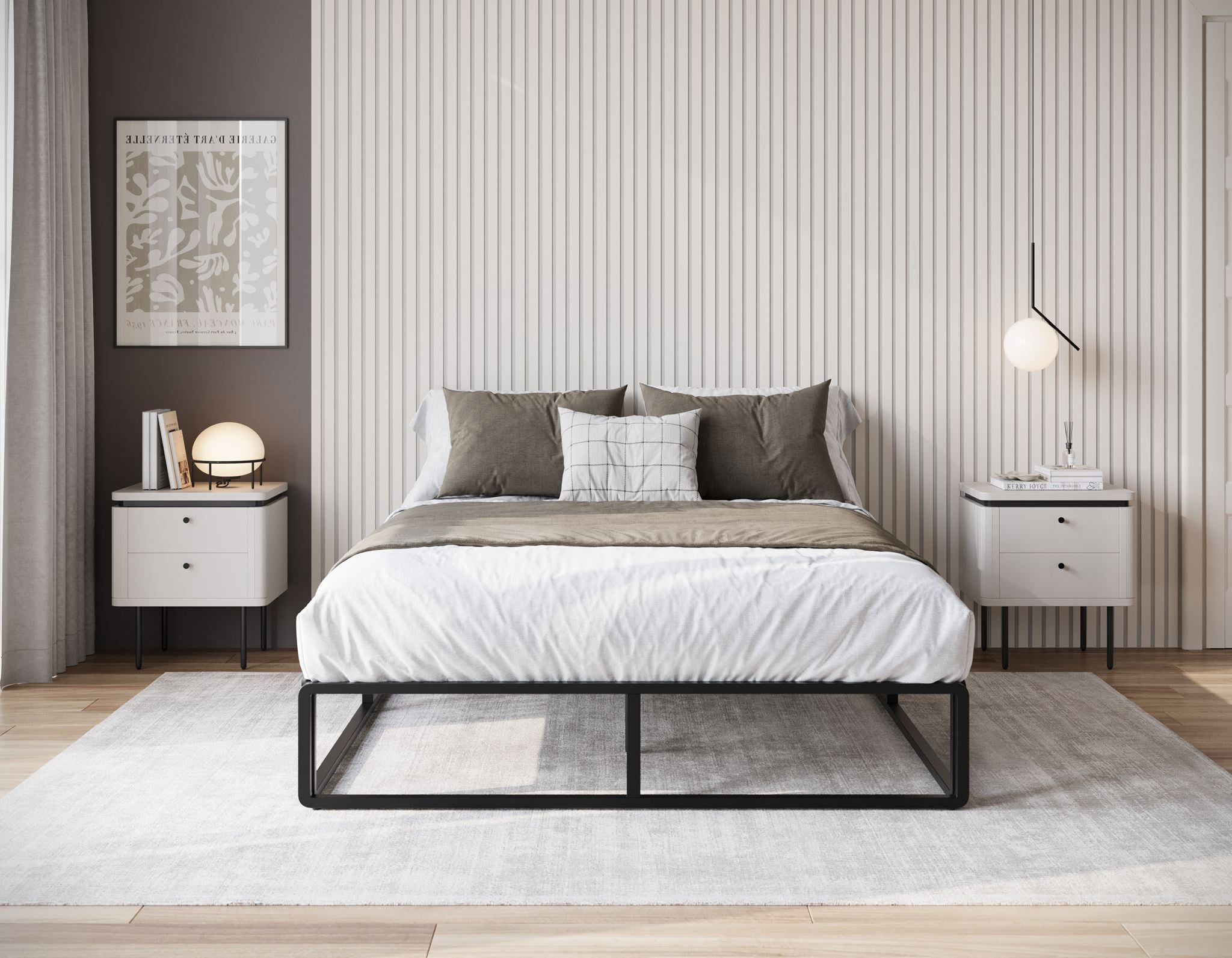 Andrea - Tweepersoonsbed - Metaal zwart - 140x200 cm