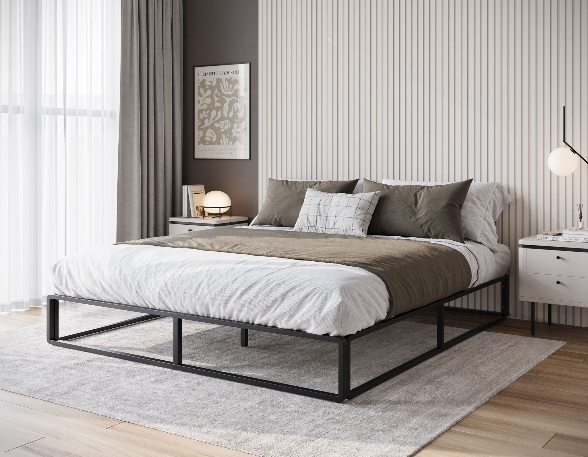 Andrea - Tweepersoonsbed - Metaal zwart - 180x200 cm