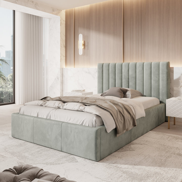 Chief - Tweepersoonsbed - Velvet grijs - 140x200 cm