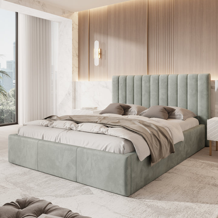 Chief - Tweepersoonsbed - Velvet grijs - 160x200 cm