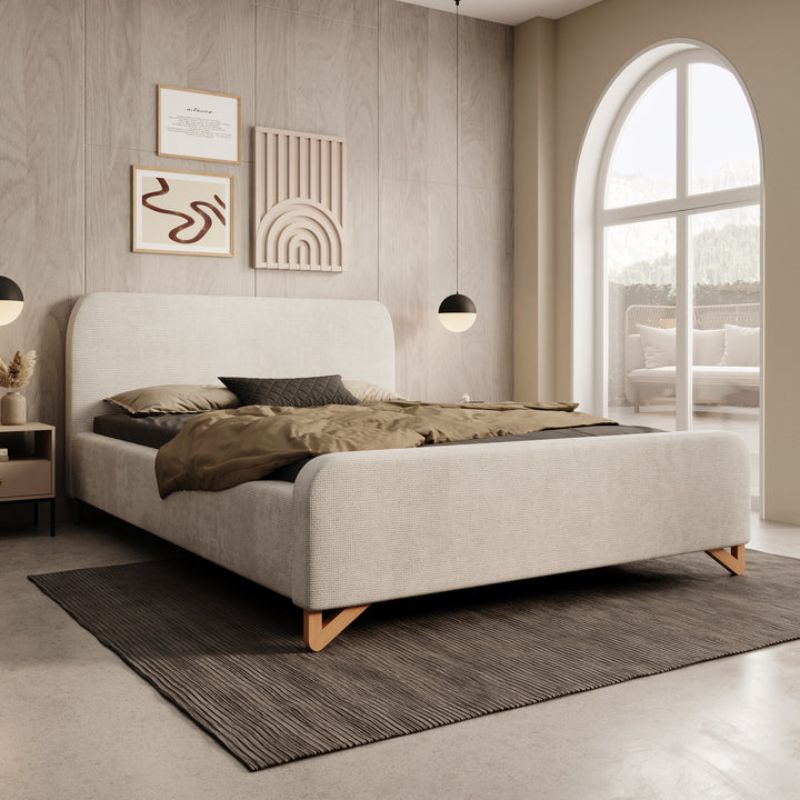 Fortaleza - Tweepersoonsbed - Stof beige - 140x200 cm