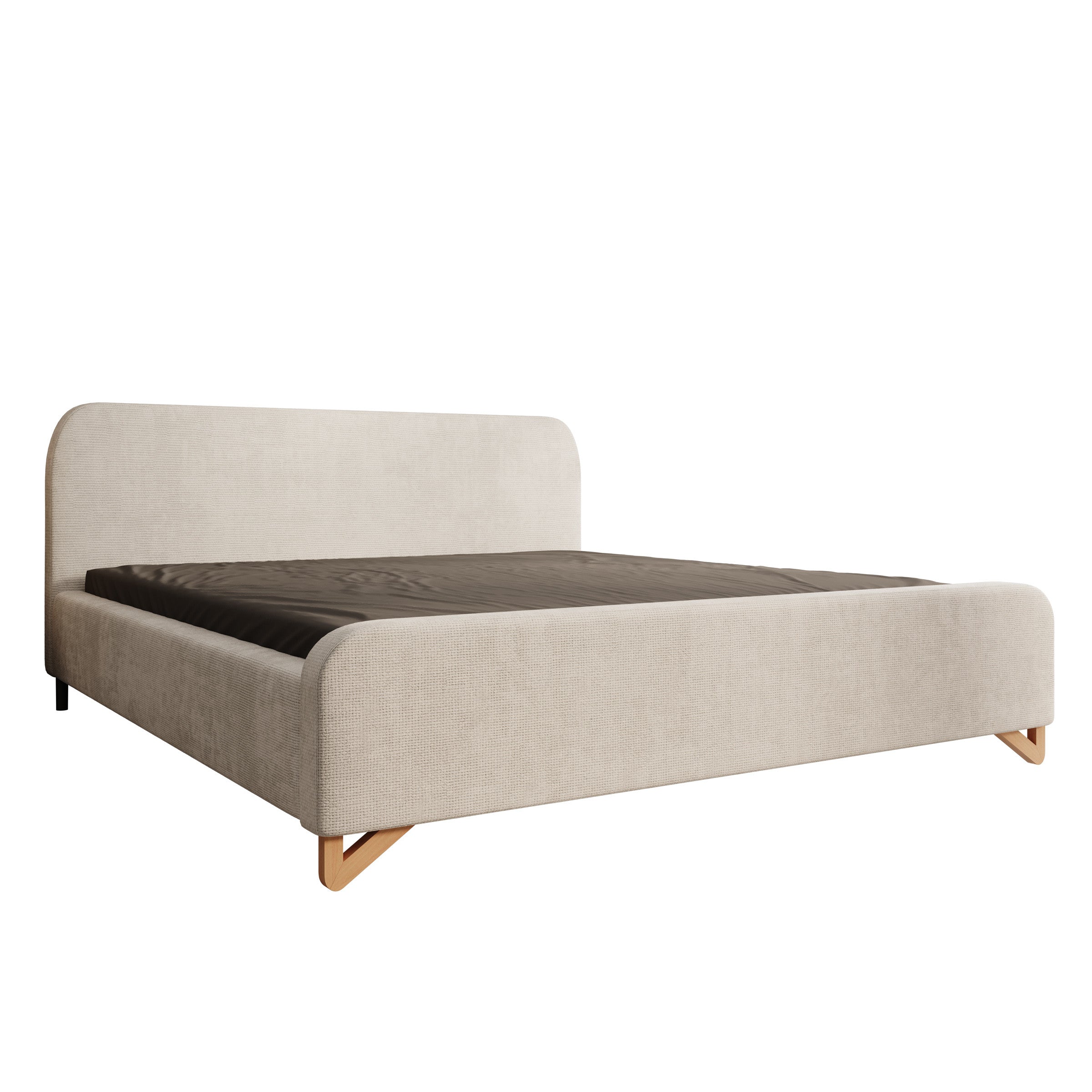 Fortaleza - Tweepersoonsbed - Stof beige - 180x200 cm
