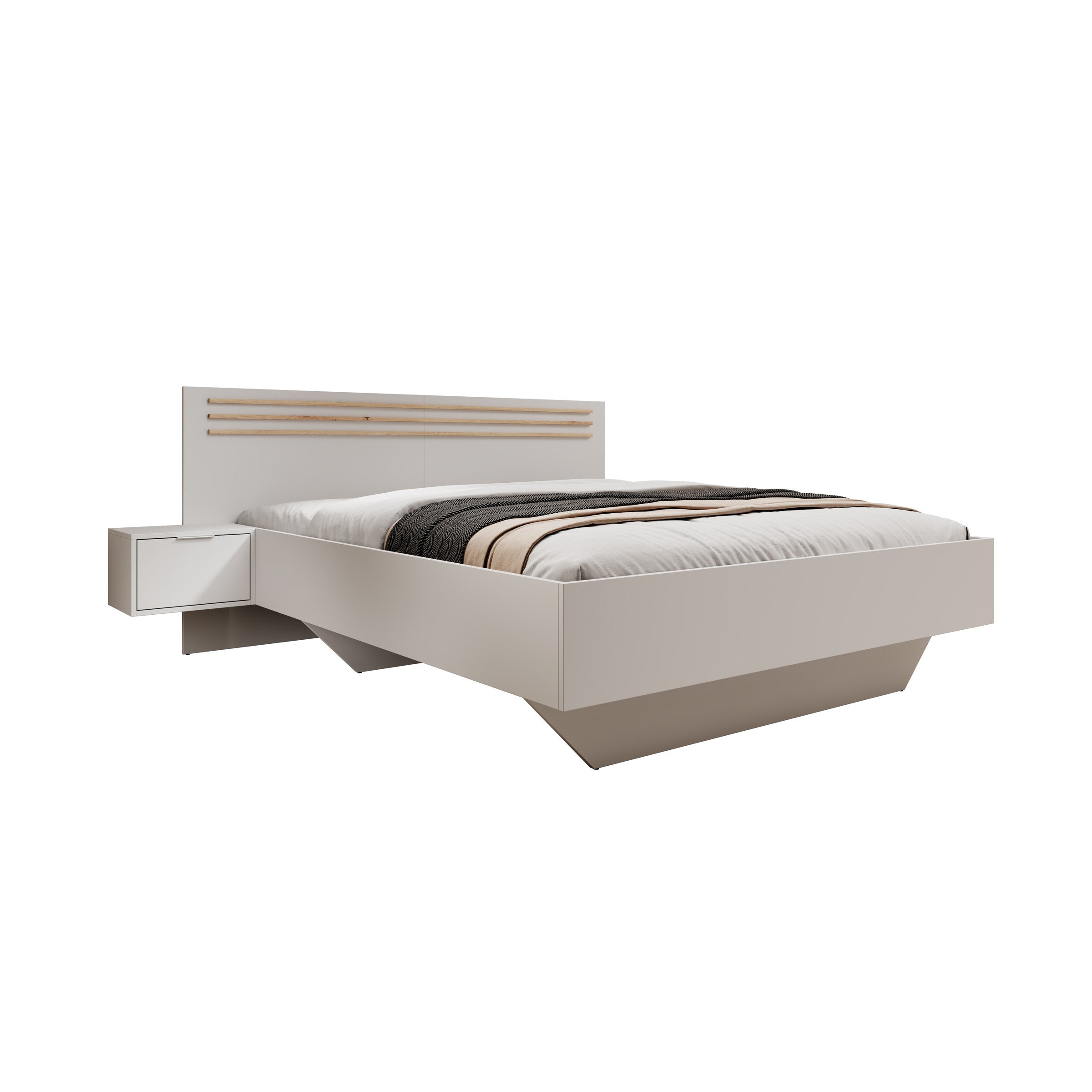 Franklin - Tweepersoonsbed - Wit - 160x200 cm