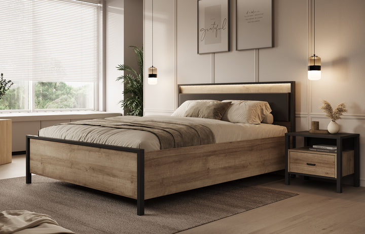 Honduras - Tweepersoonsbed - Eiken - 160x200 cm