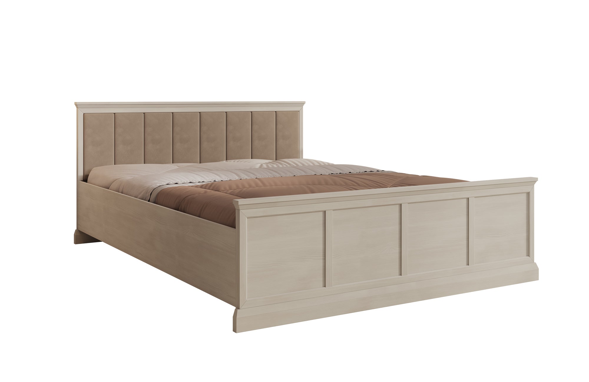 Leroy - Tweepersoonsbed - Wit - 160x200 cm