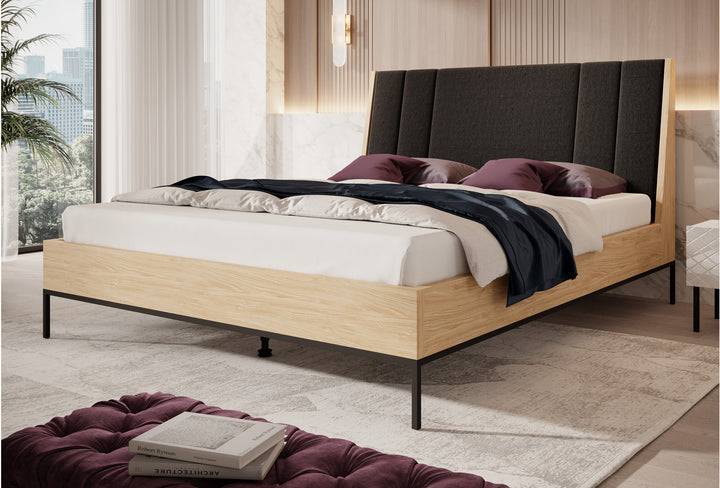 Luxor - Tweepersoonsbed - Eiken - 180x200 cm