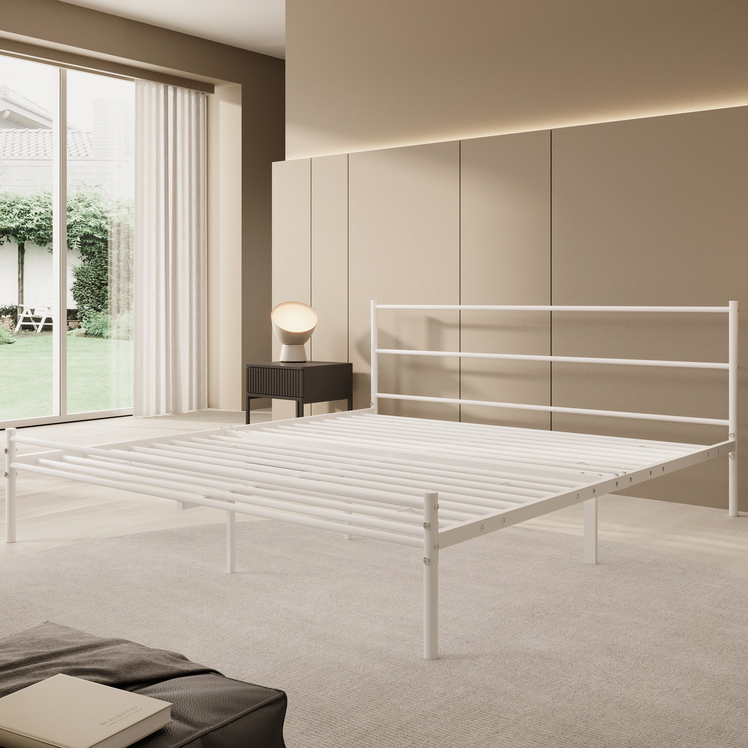 Manta - Tweepersoonsbed - Metaal wit - 180x200 cm