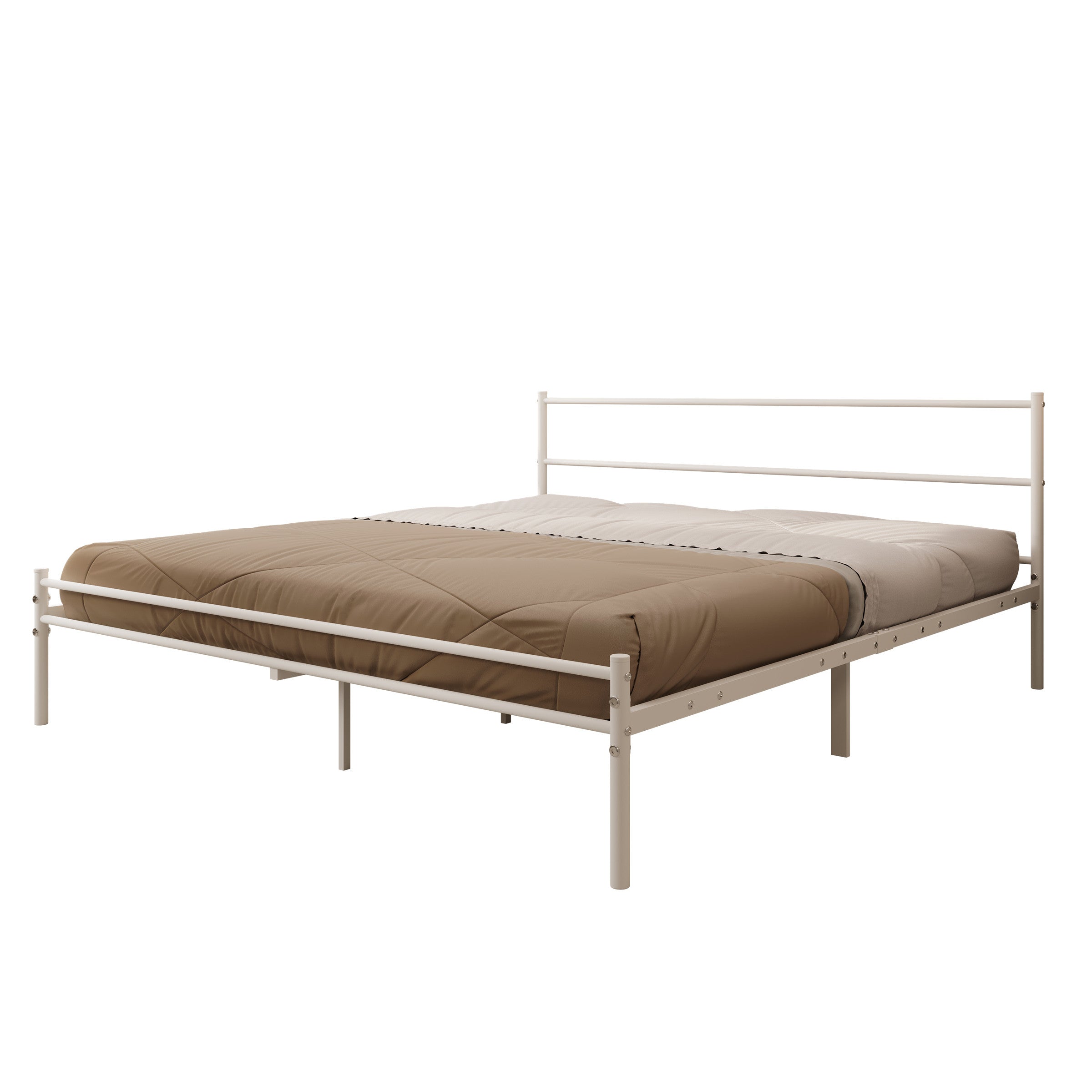 Manta - Tweepersoonsbed - Metaal wit - 180x200 cm