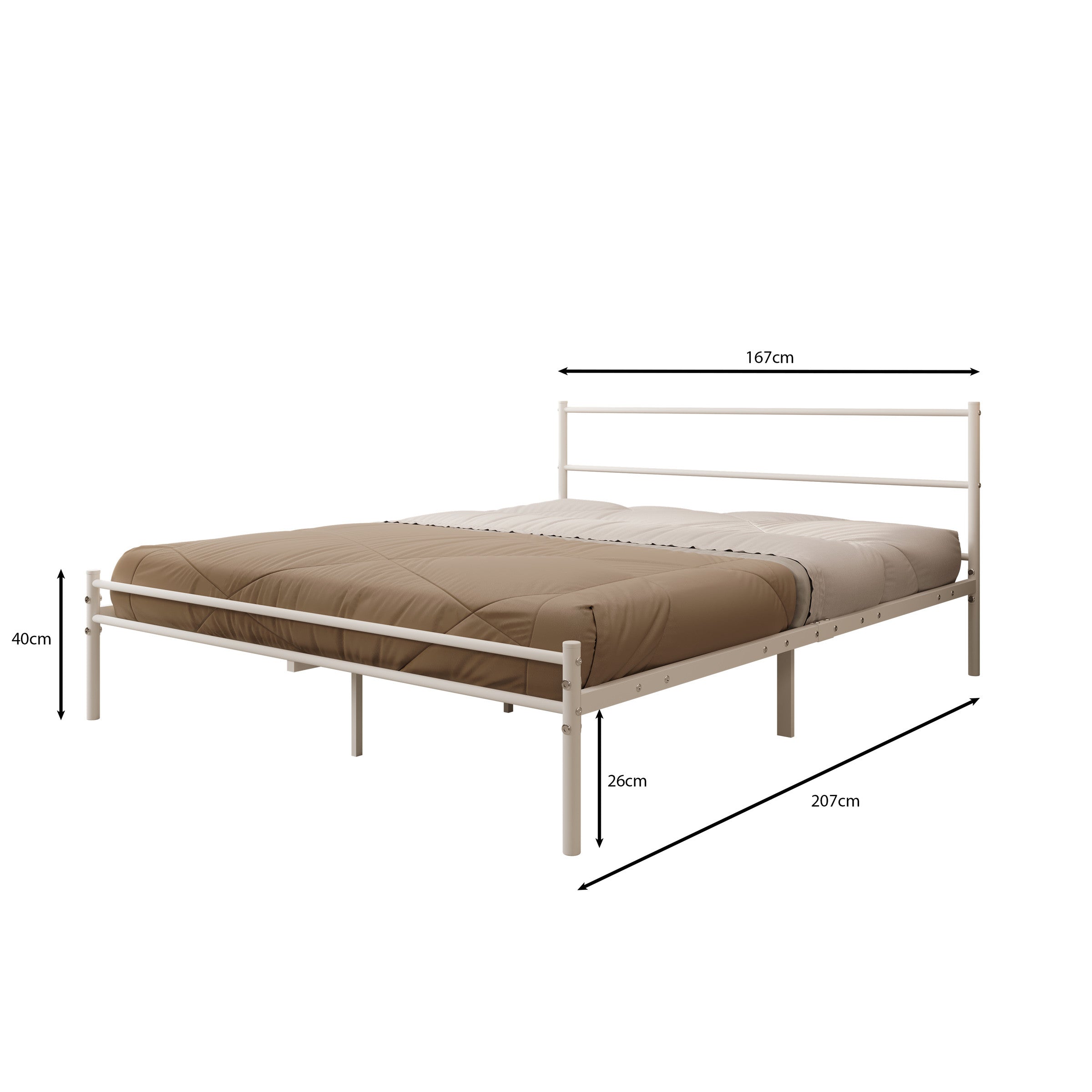 Manta - Tweepersoonsbed - Metaal zwart - 160x200 cm