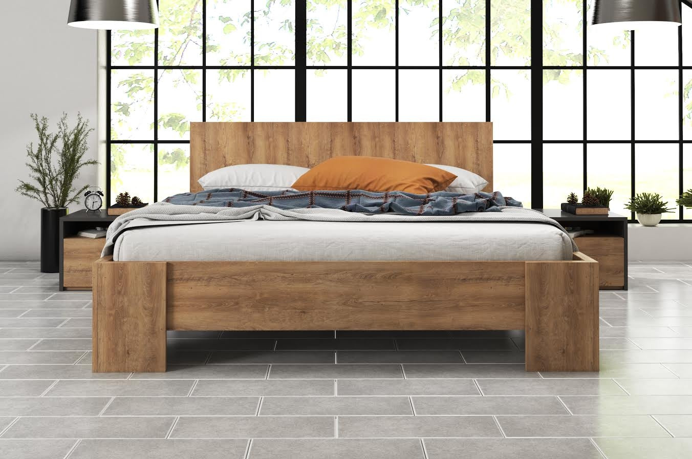 Monaco - Tweepersoonsbed - Eiken - 160x200 cm