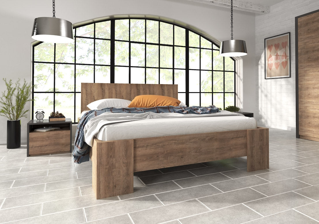 Monaco - Tweepersoonsbed - Eiken - 160x200 cm